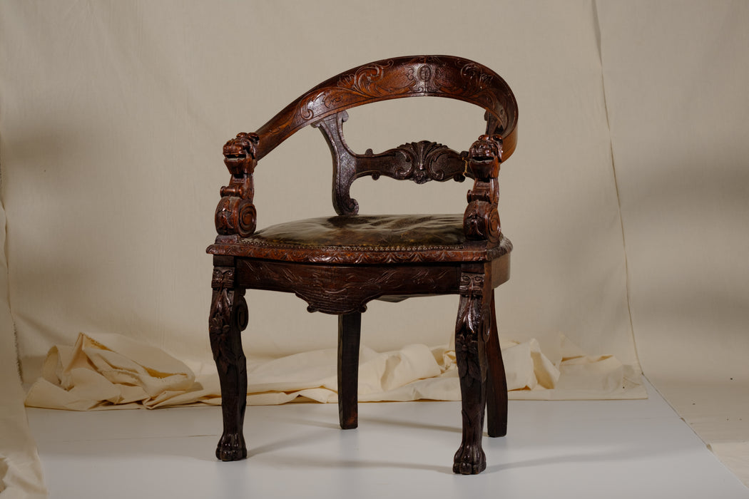 Pair of Anglo-Indian Library Chair