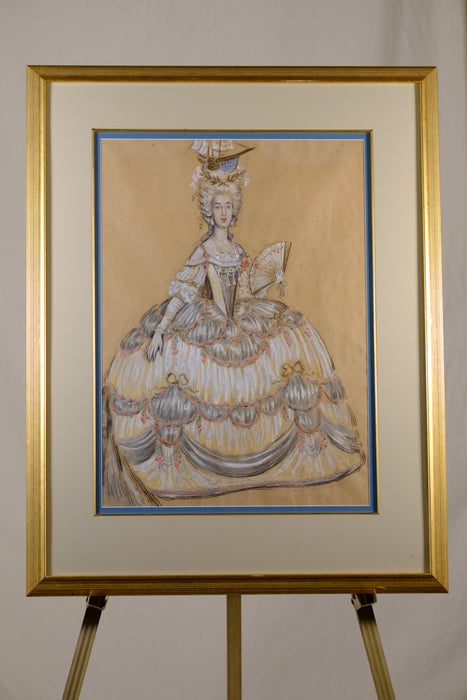 Fashion Painting Marie Antoinette