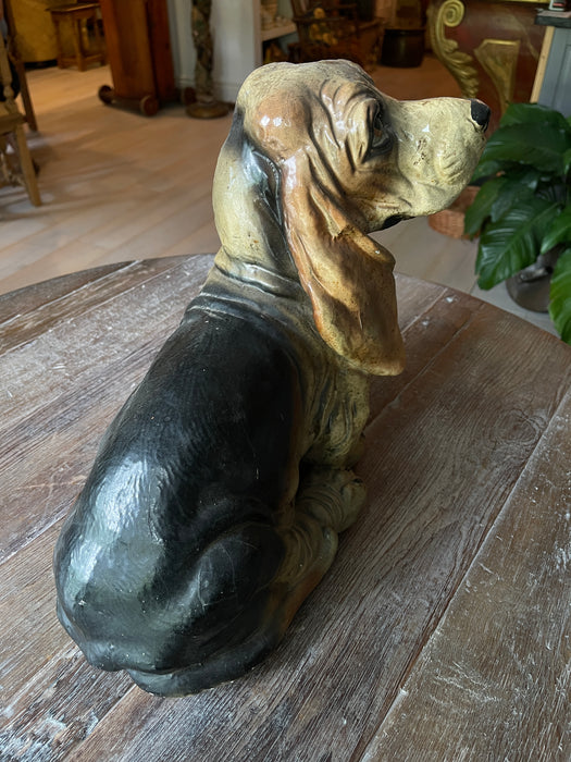Antique ceramic basset hound. 