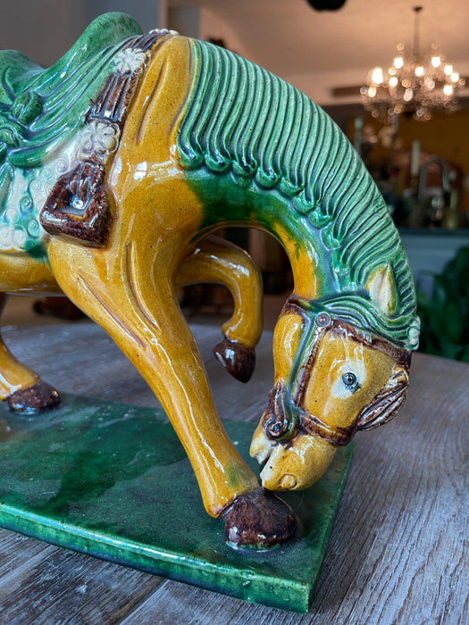 Antique glazed ceramic Tang-horse. 