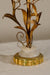 Antique Italian Gilt Tole and Alabaster Tulip Lamp