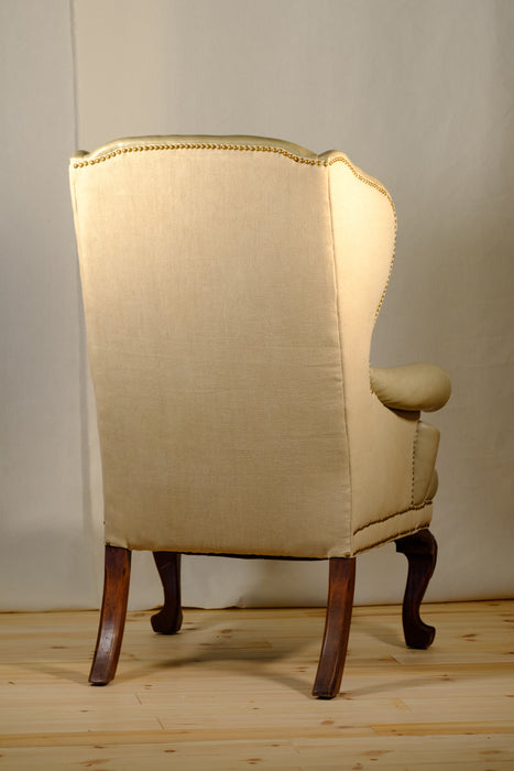 Antique English Wingback Chair