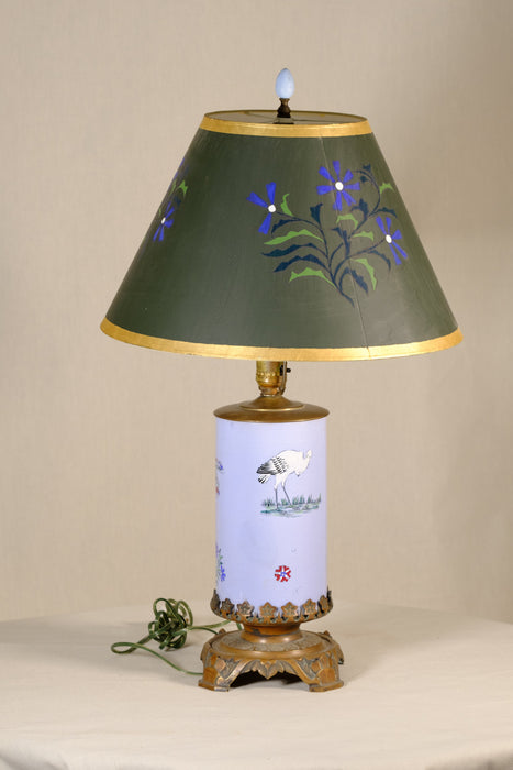 Bronze Footed Porcelain Lamp